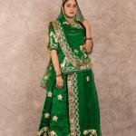 Bottle Green Gottapatti Rajputi Poshak | Traditional Sikhiya Work on Bamber Satin | Jaipurio Designer Collection